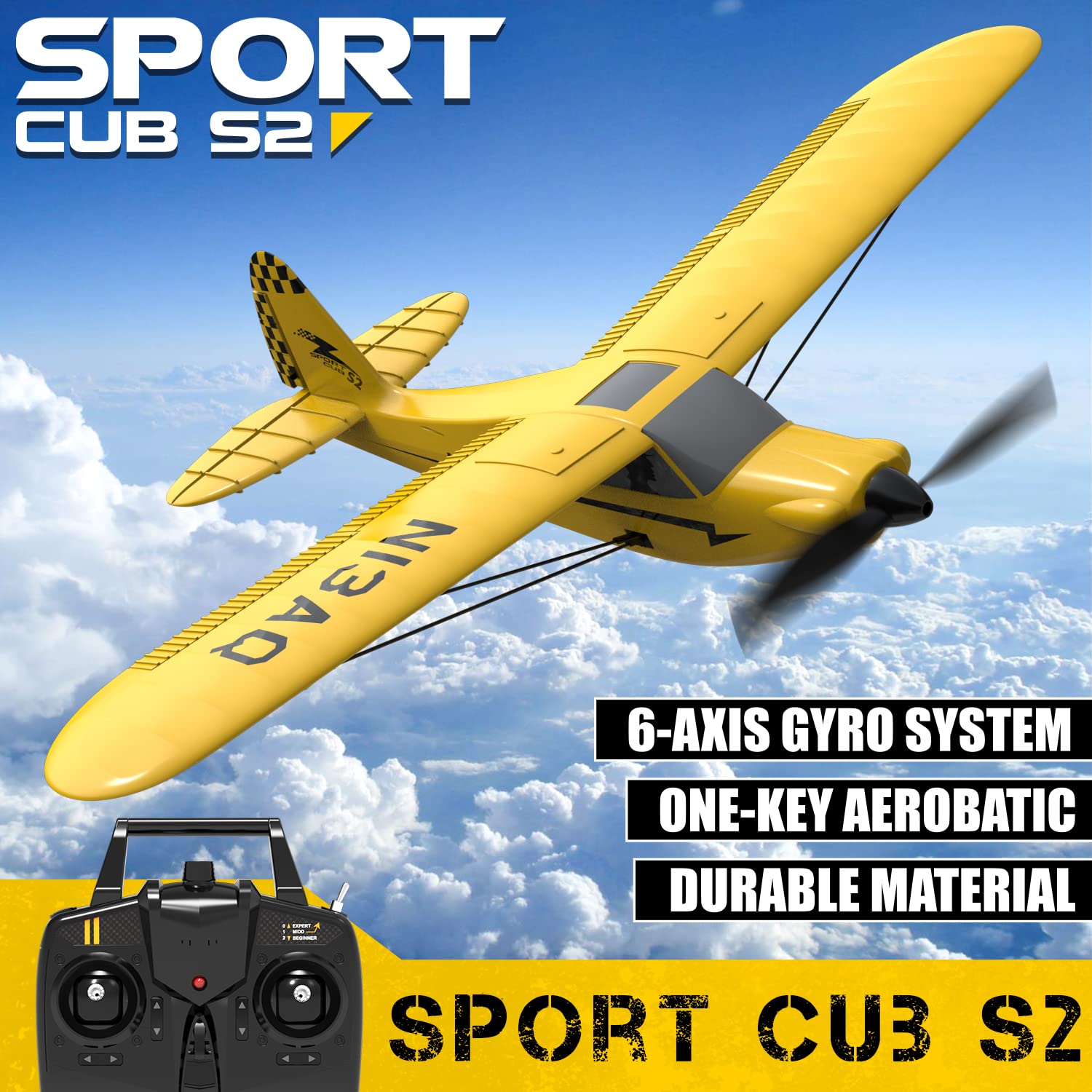 Amazon.com: Xiangtat RC Plane 3CH RC Trainer Airplane Sport Cub S2